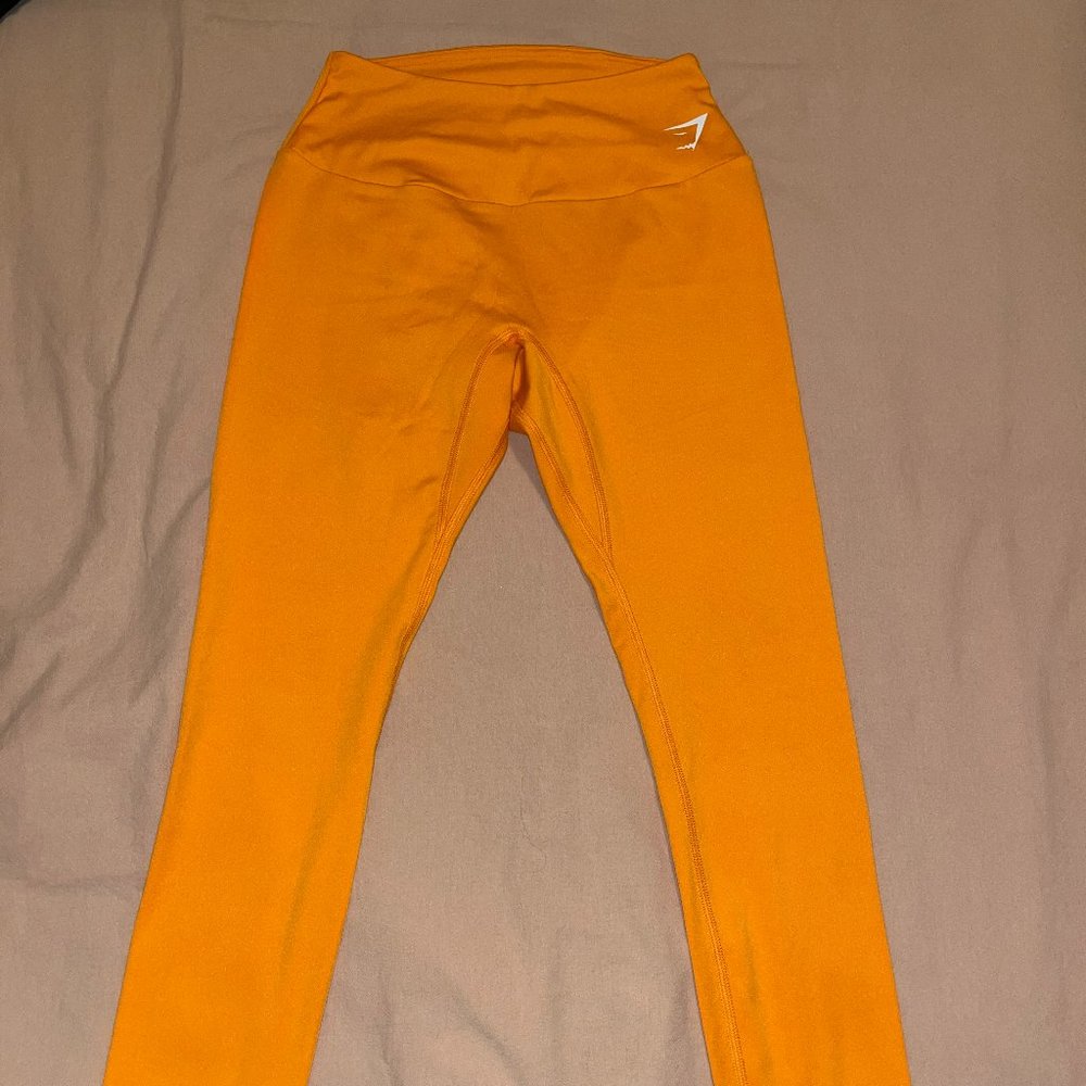 Gymshark Training 7/8 Leggings - Orange - Small